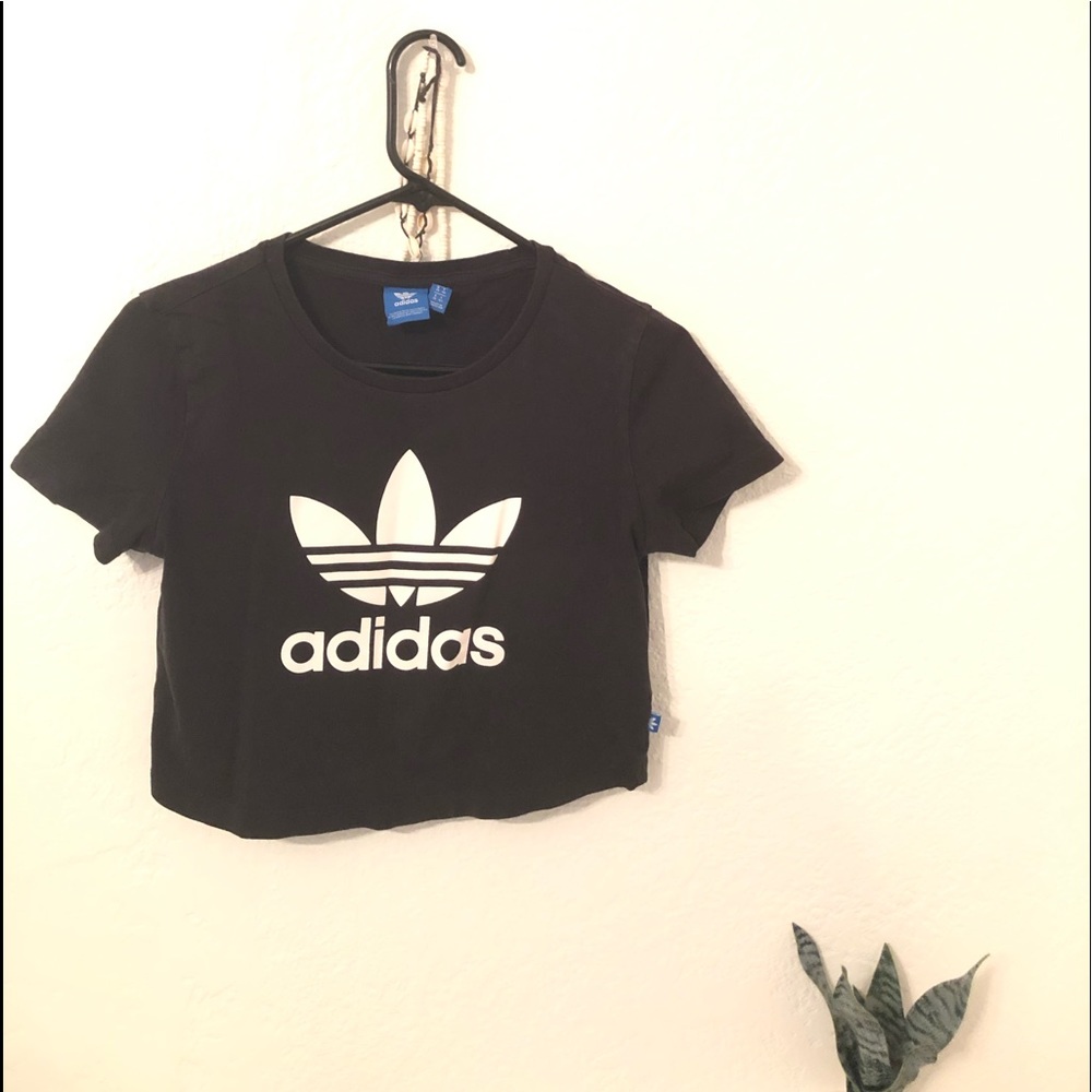 black adidas top